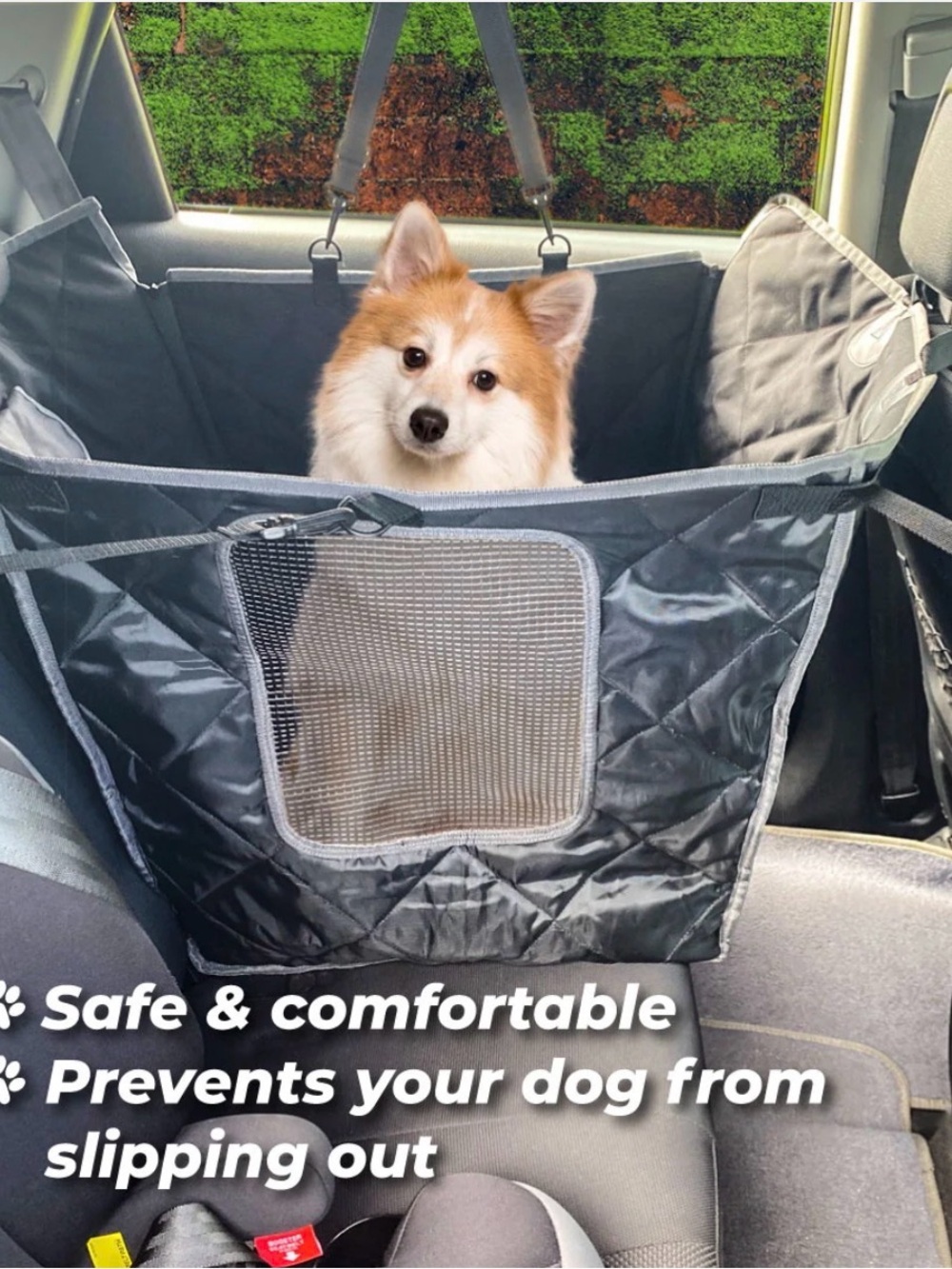 Black Pet Travel Car Seat Cover
